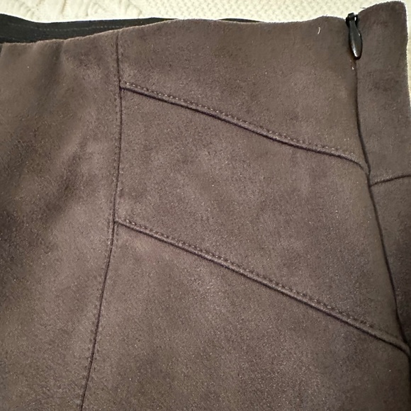 Zara Basic Cocoa Faux Suede AnkleZip Pants Medium - Picture 2 of 12
